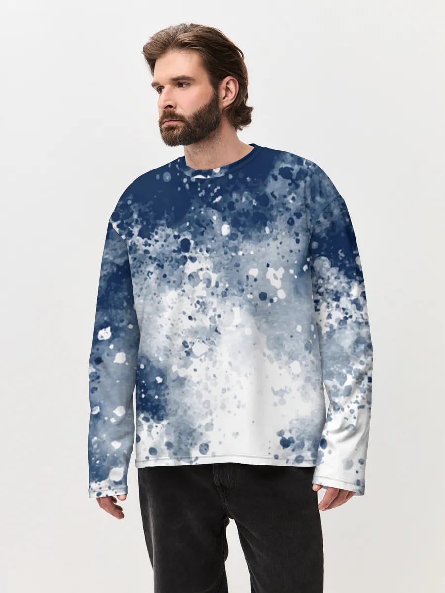 Indigo Watercolor Splatter