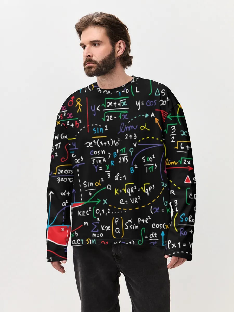 Colorful Math Chalkboard