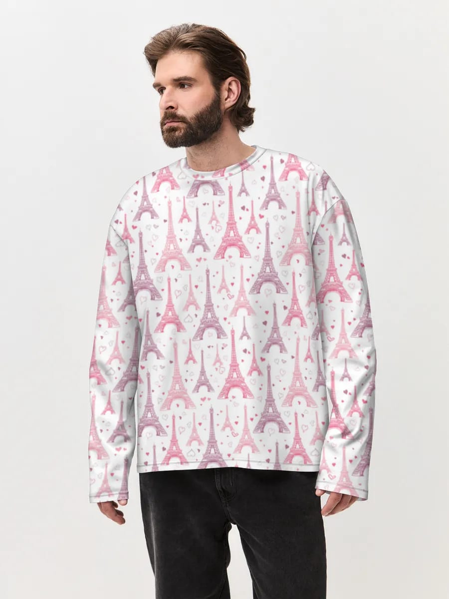 Pink Eiffel Tower Hearts