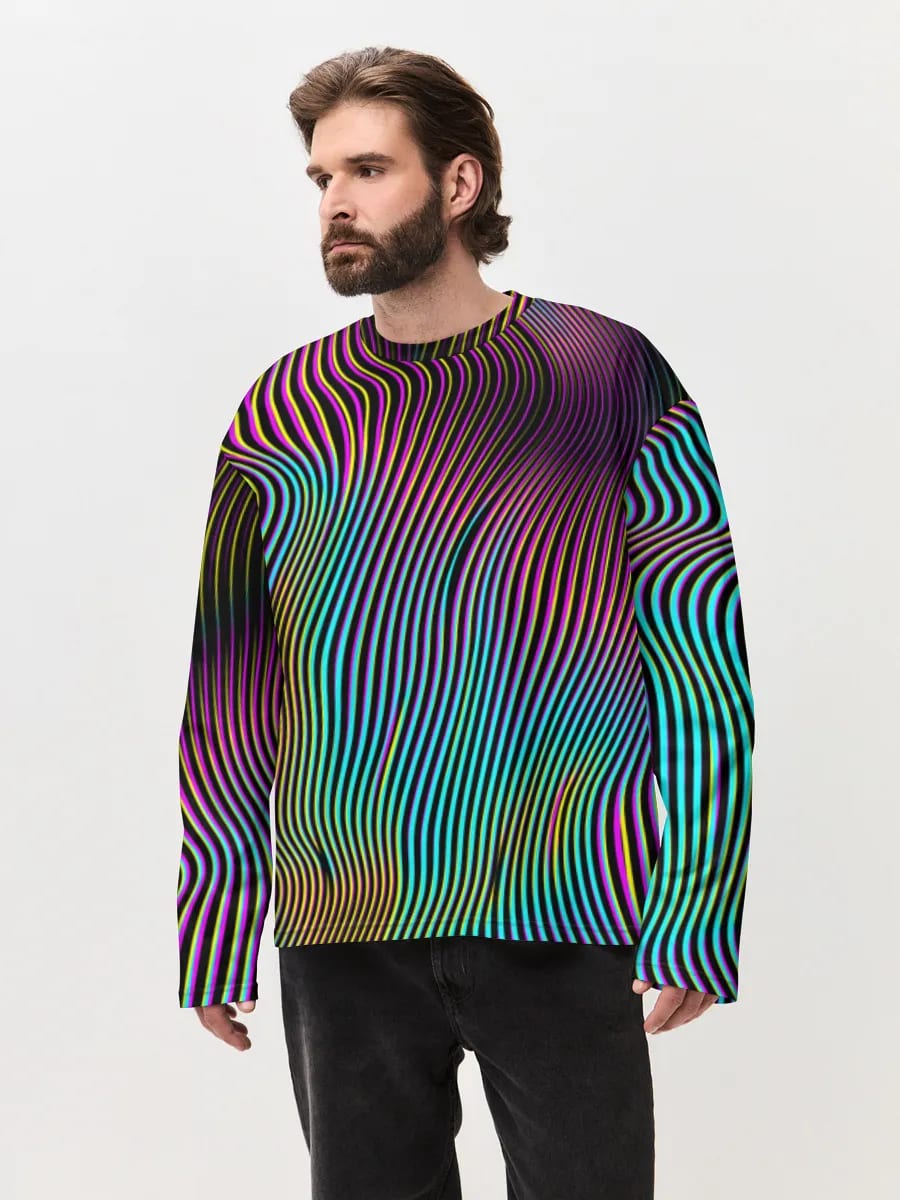 Neon Wellige Op Art