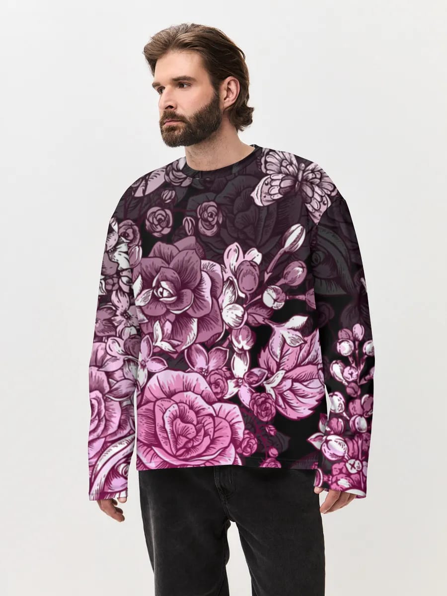 Pink Roses And Butterflies