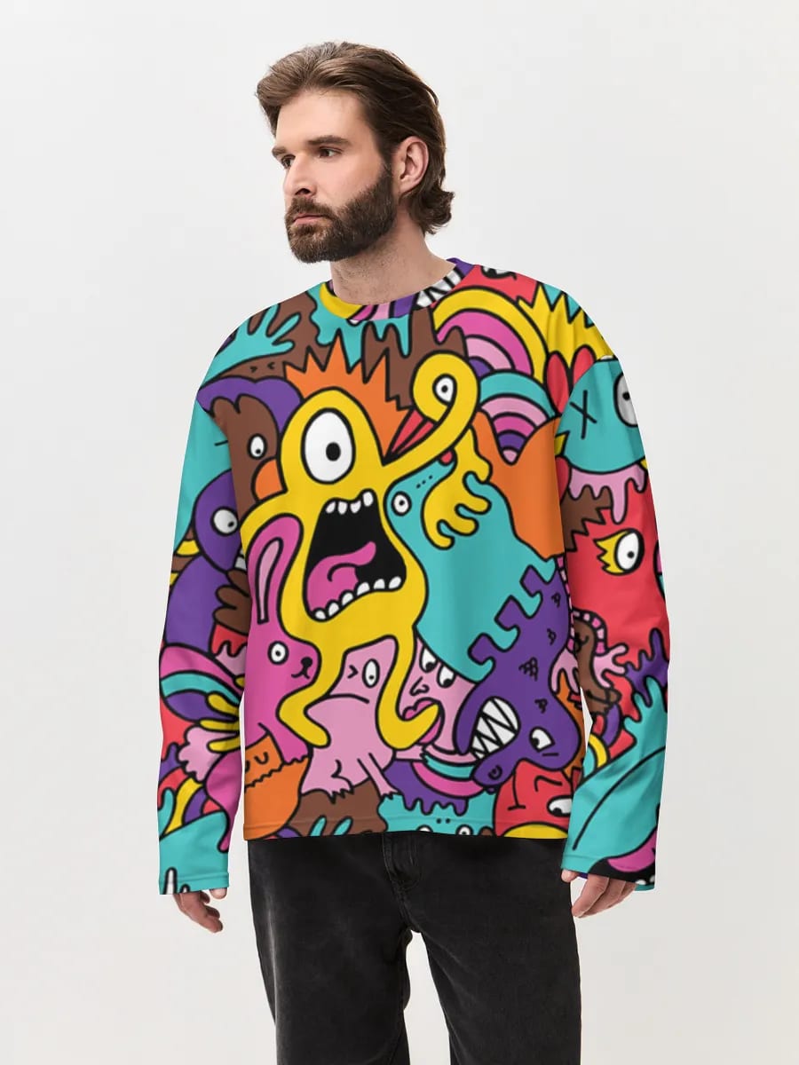 Colorful Monster Doodle Crowd