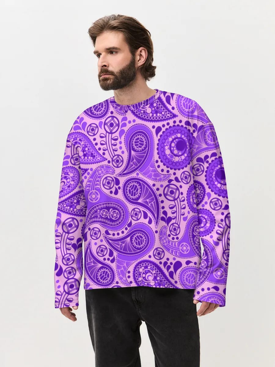 Purple Paisley Bandana Art