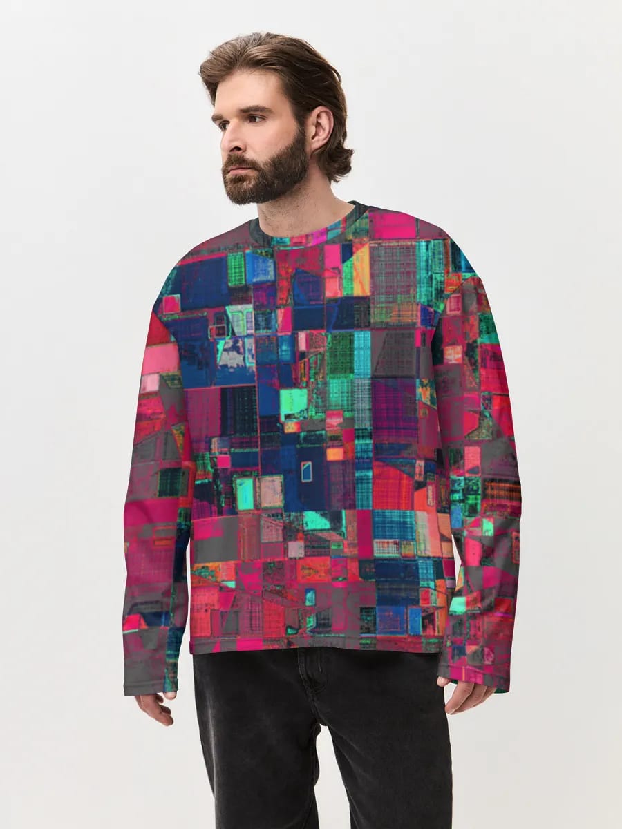 Neon Glitch-Mosaik
