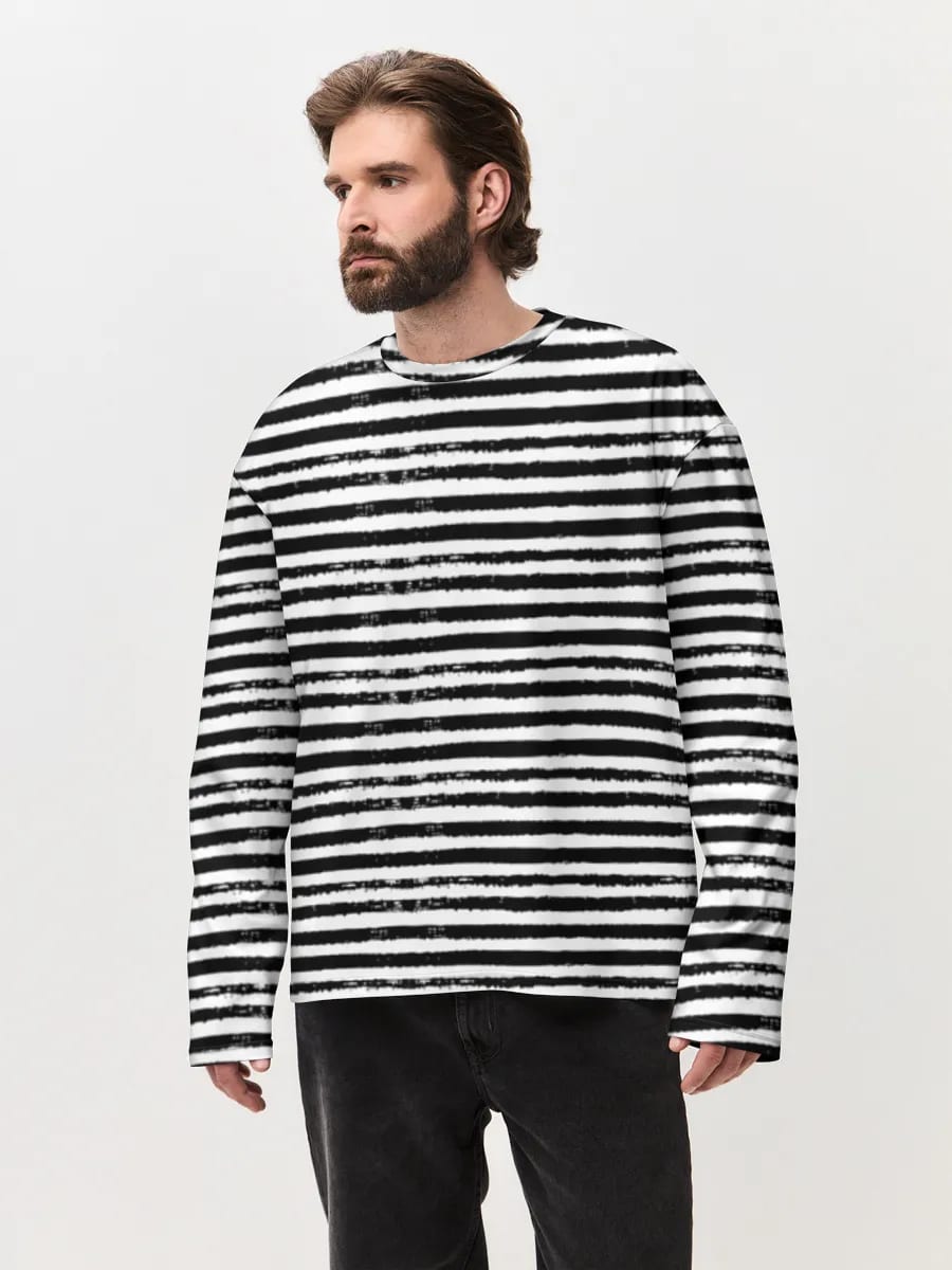 Grunge Black White Stripes