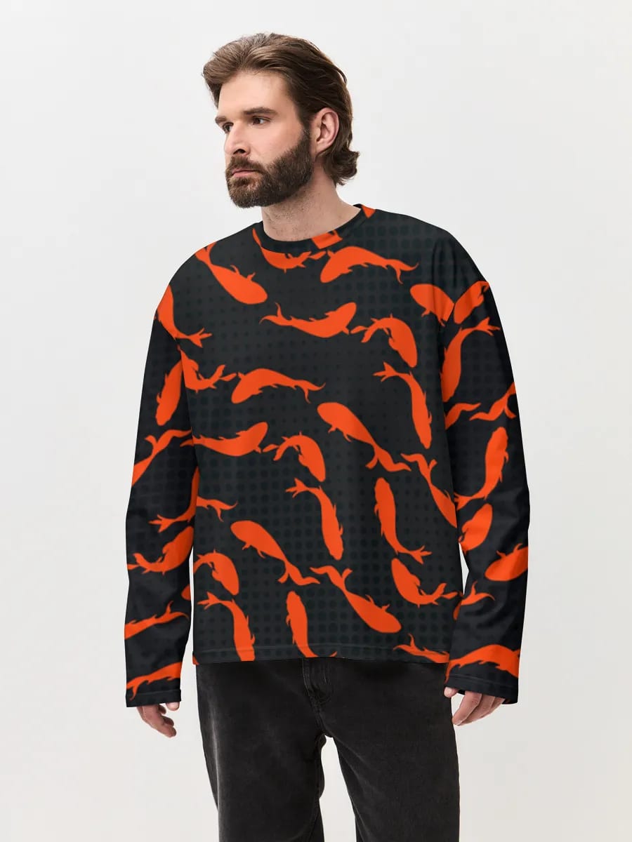 Orange Koi Fish Silhouettes