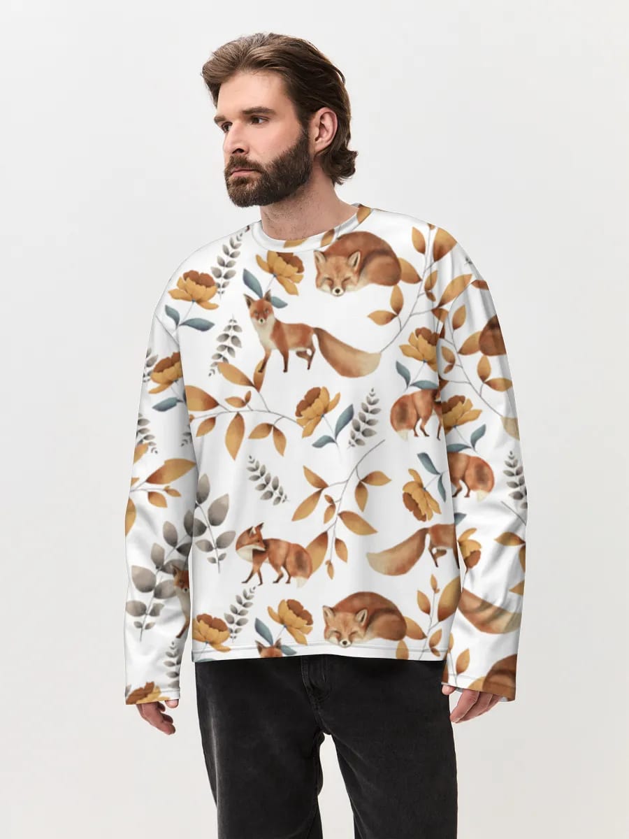 Watercolor Fox Autumn Florals