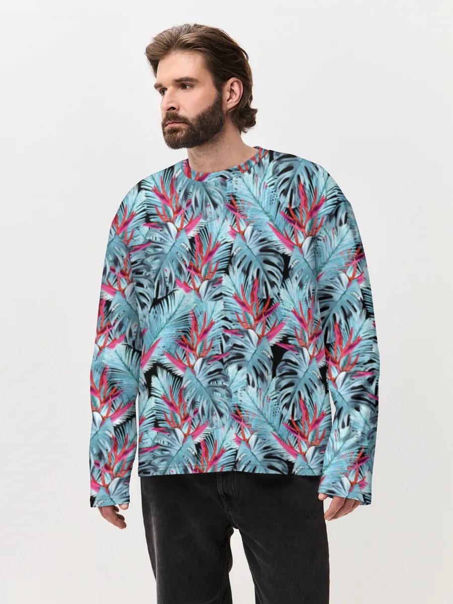 Tropical Monstera And Palms