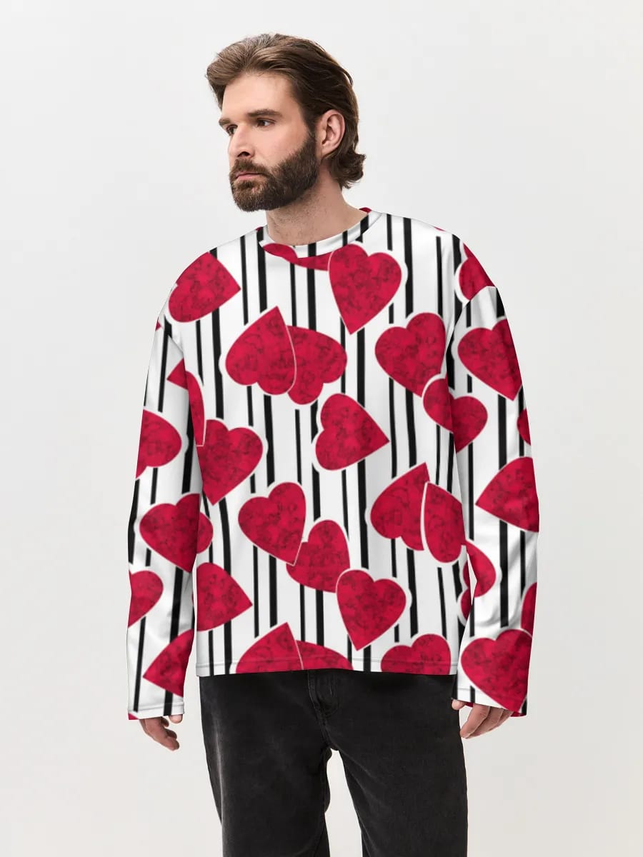Red Hearts And Stripes