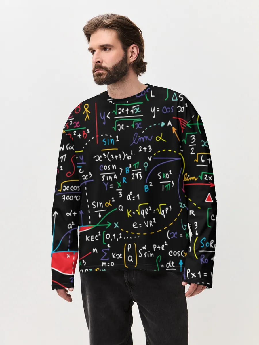 Colorful Math Chalkboard