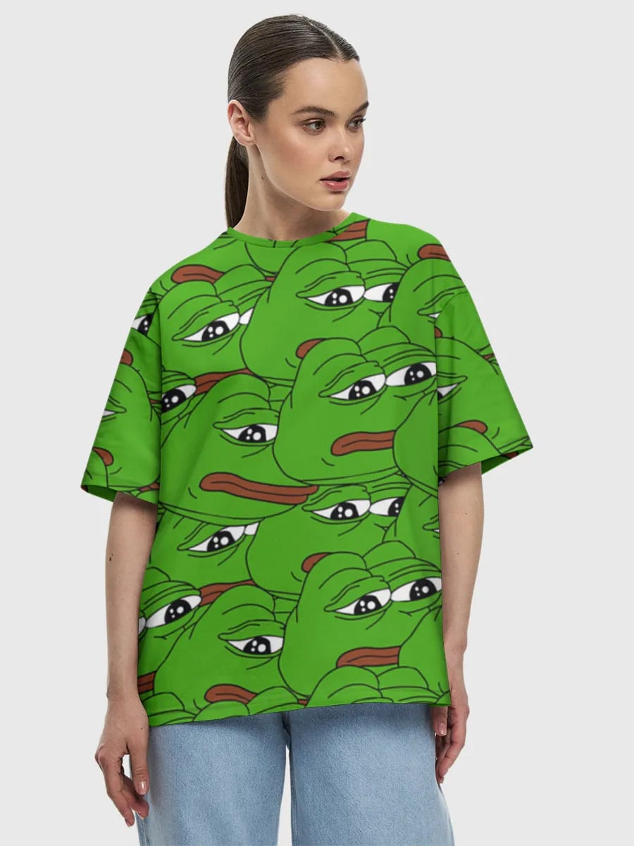 Collage meme de la grenouille triste