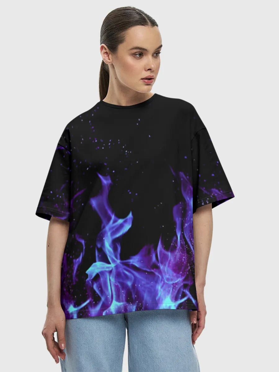 Flammes Bleu Violet Néon