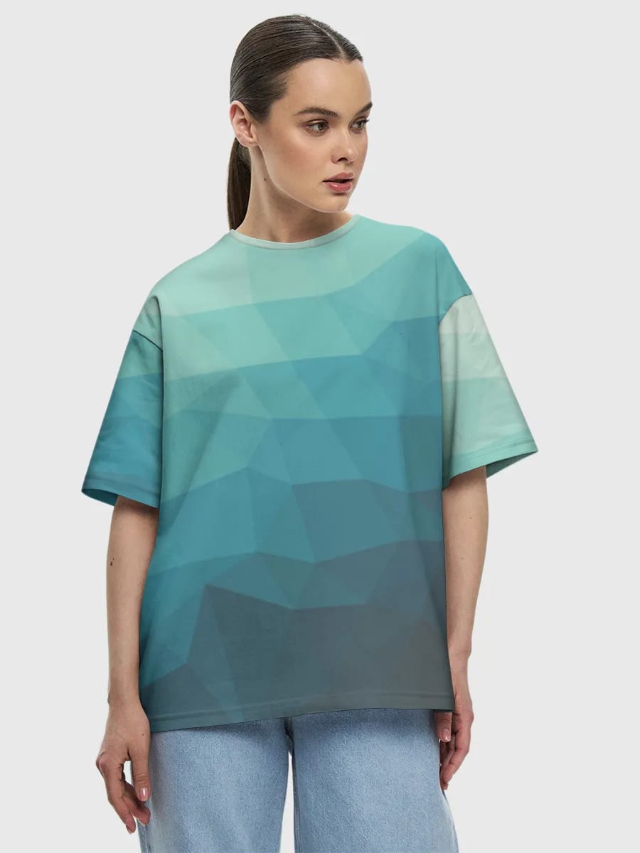 Dégradé Low Poly Turquoise
