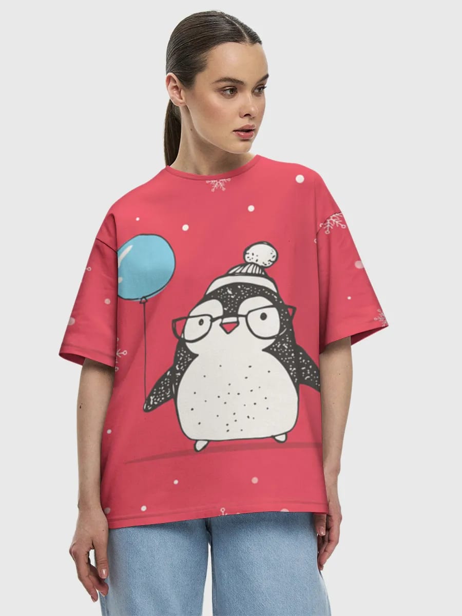 Pingouin festif avec ballon