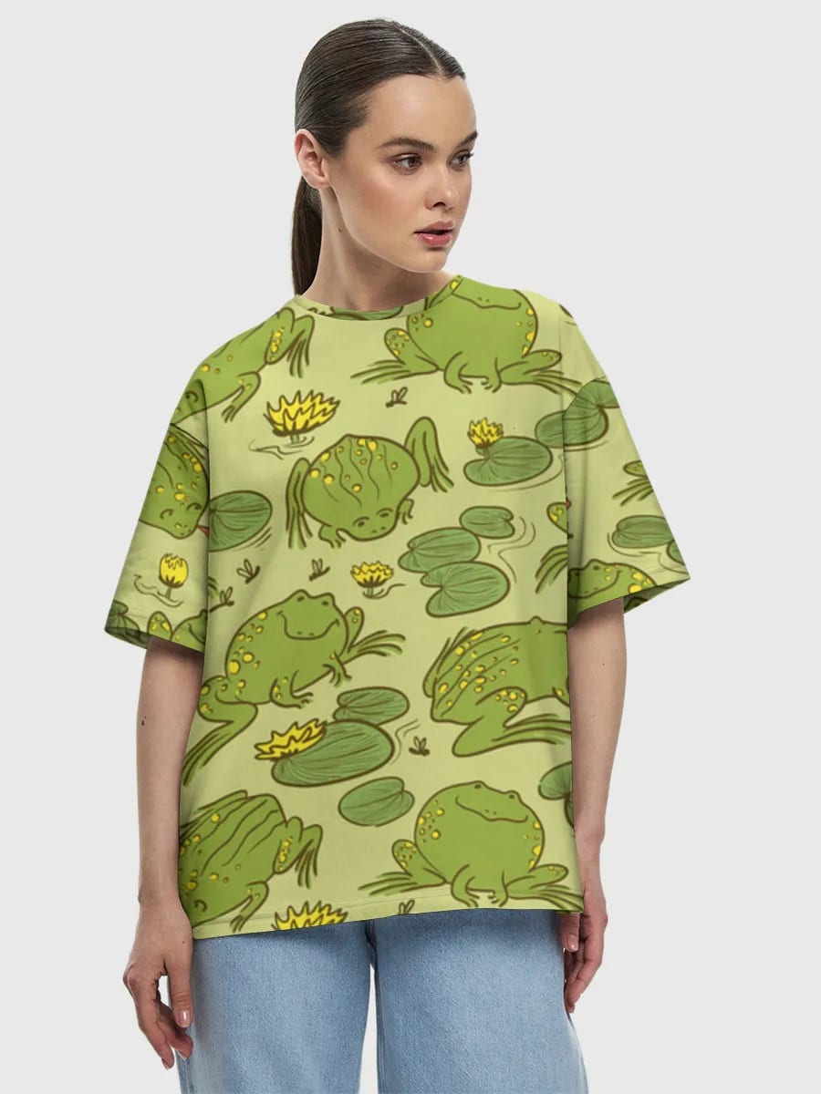 Cute Frogs And Lily Pads