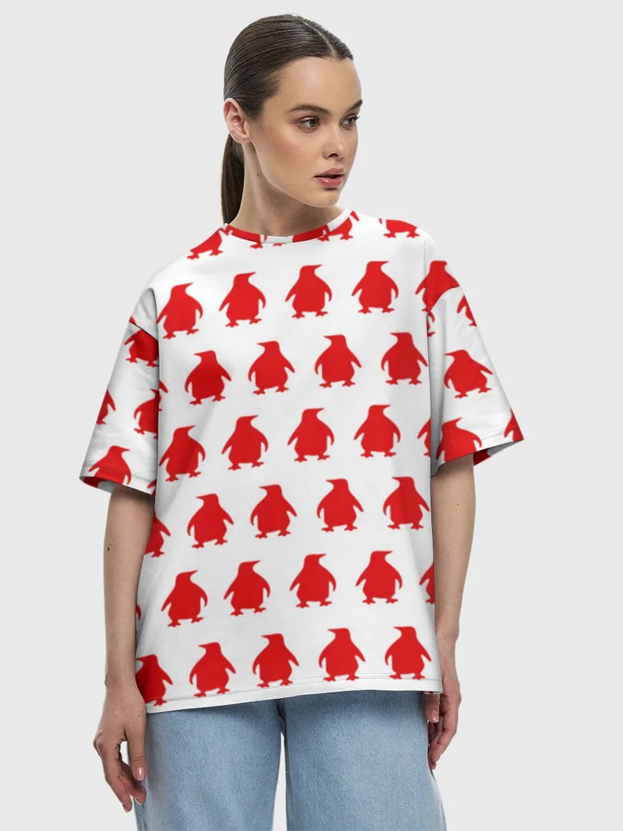 Siluetas de pingüinos rojos