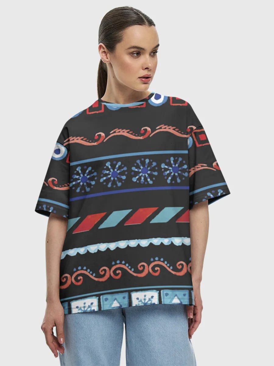 Folk Geometric Border Stripes