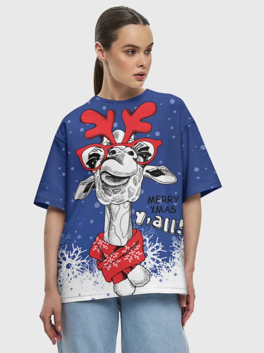 Merry Xmas Yall Giraffe