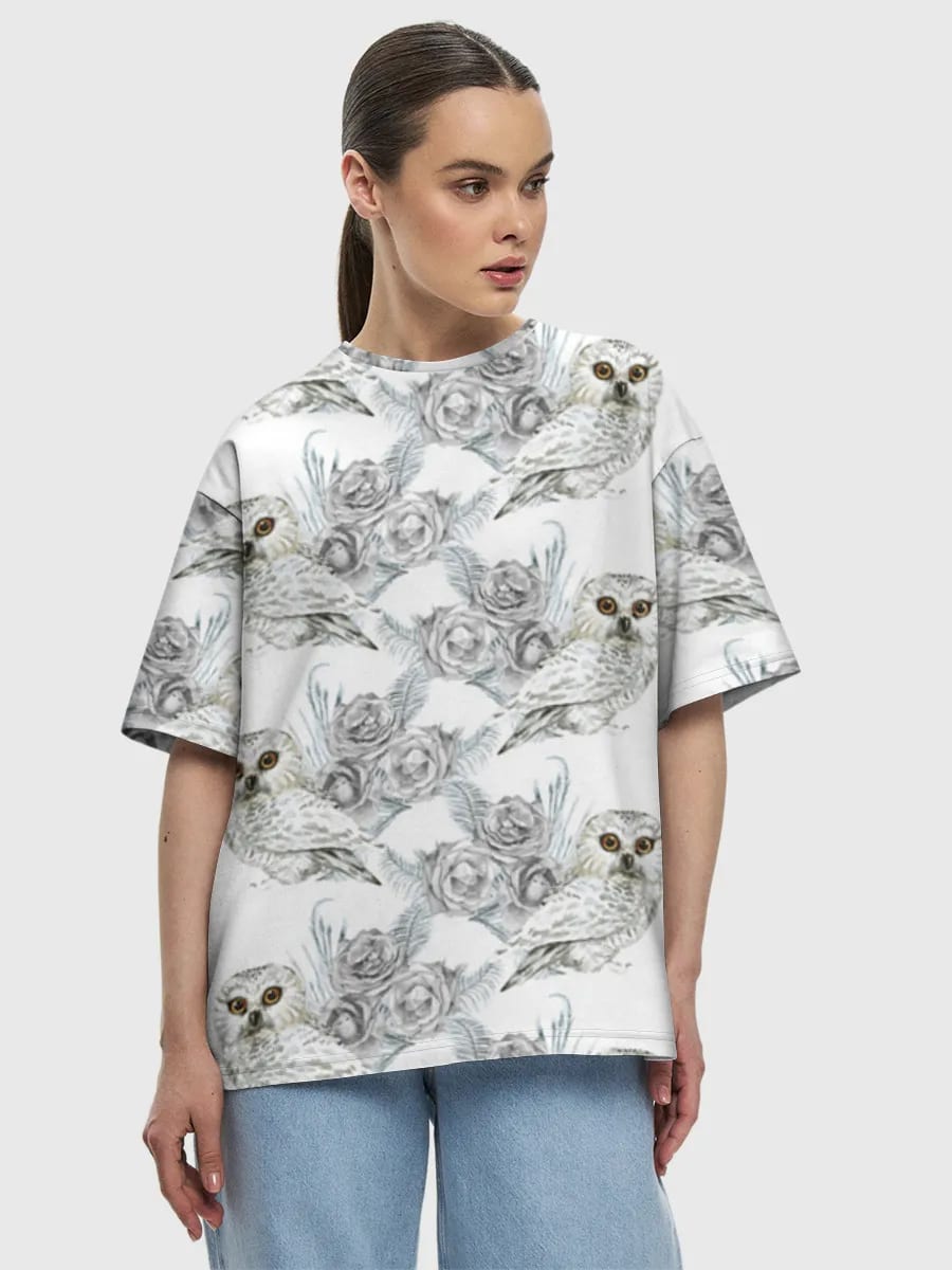 Snowy Owls And Roses