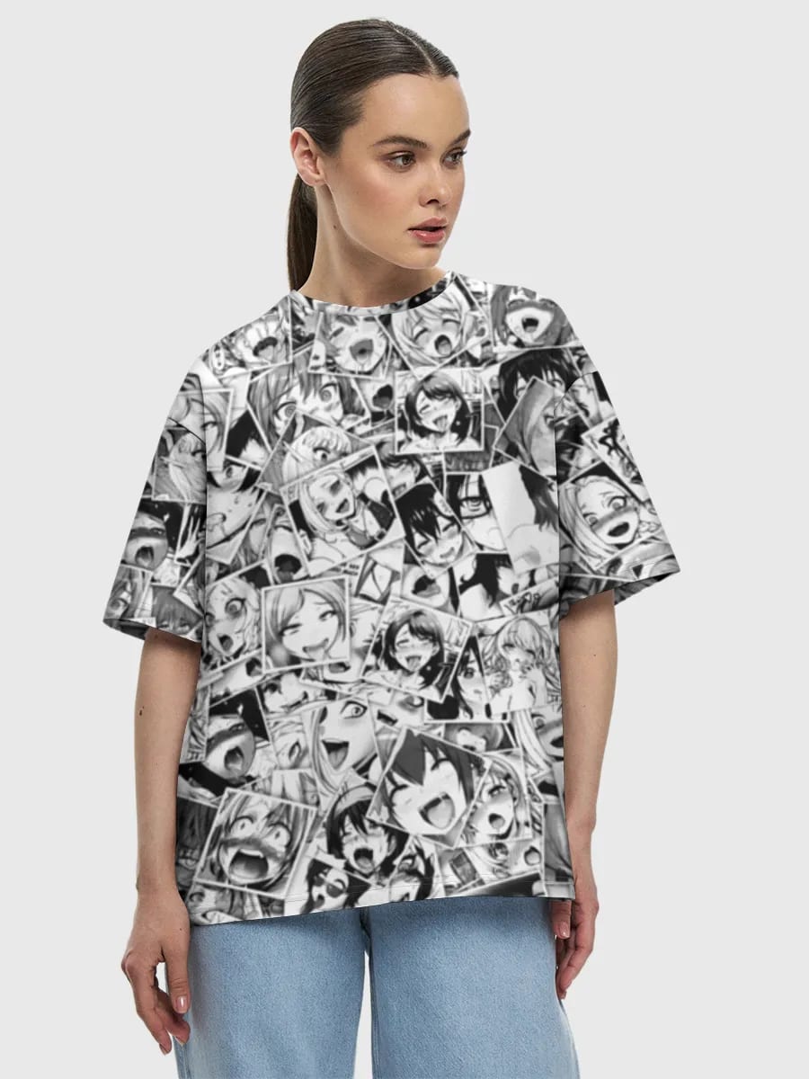 Monochrome Manga Face Collage