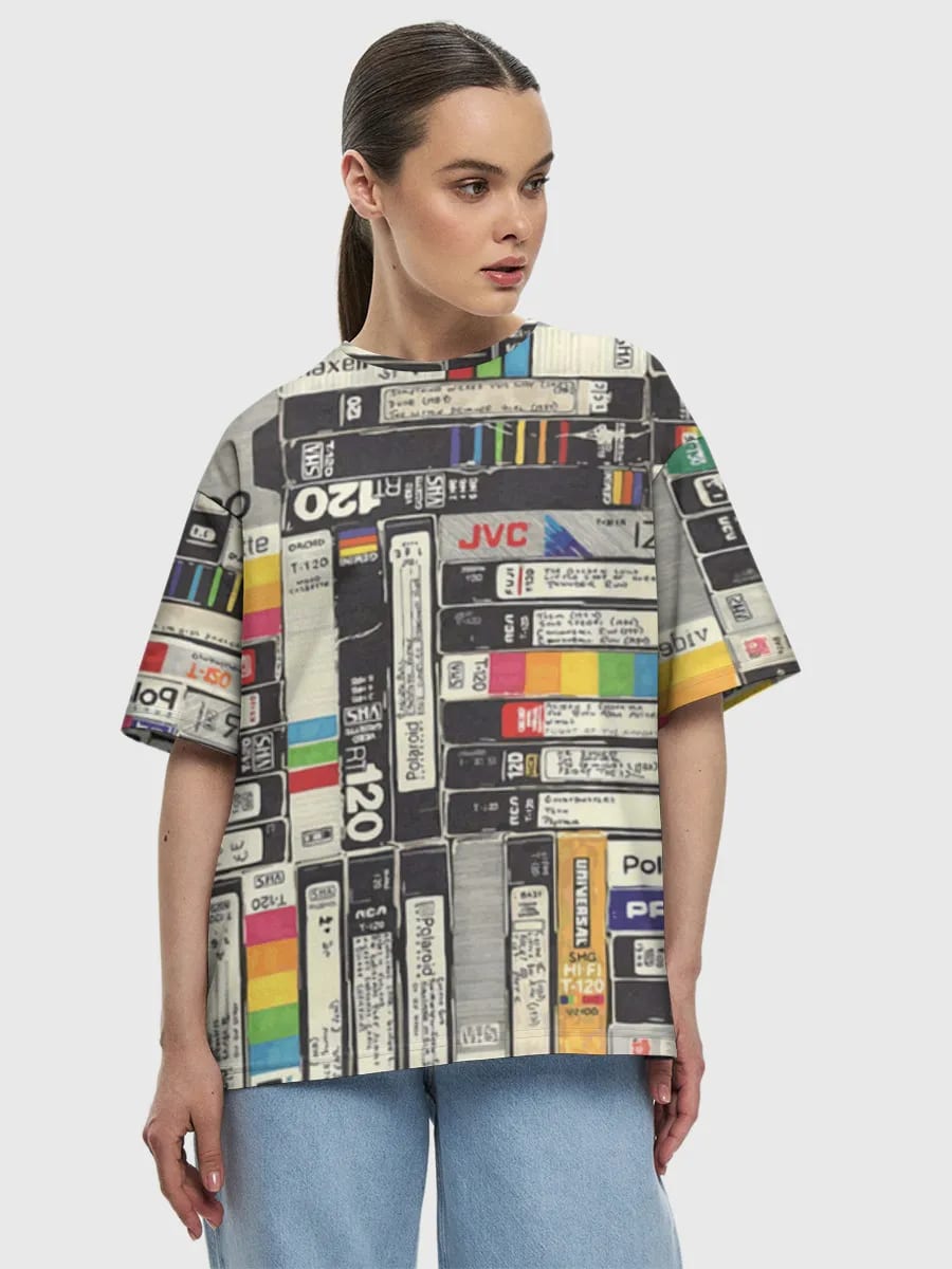 Retro VHS-Kassetten-Collage