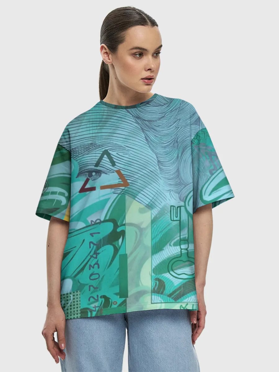 Teal Surreal Money Collage