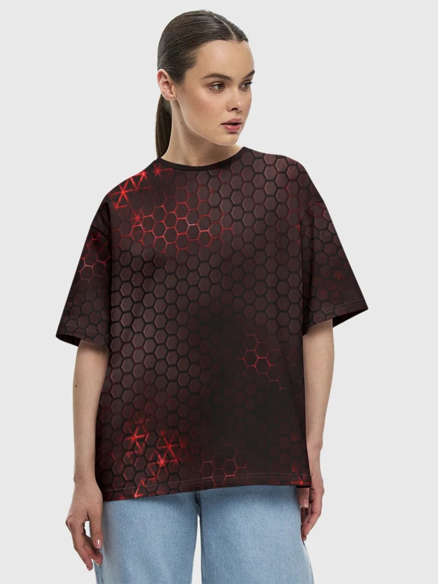 レッドネオン ヘックスグリッド