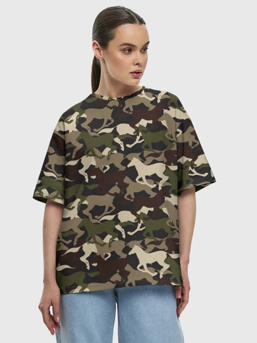 Camouflage Running Horses