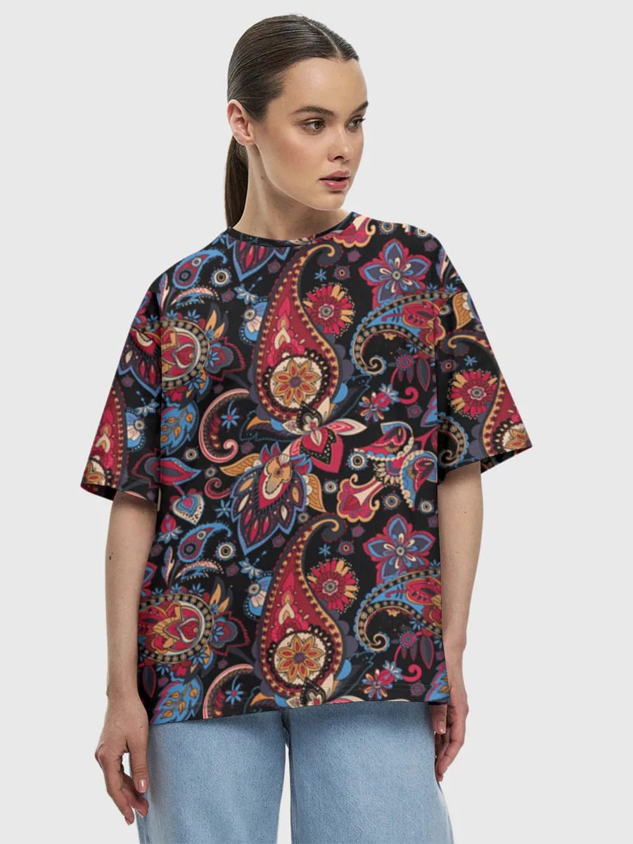 Boho Paisley Floral Swirls