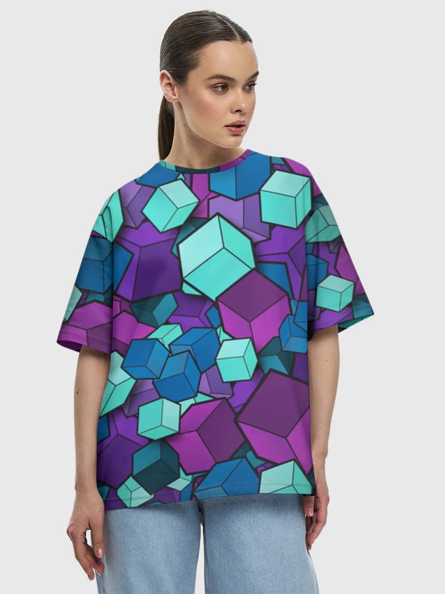 Neon Isometric Cubes
