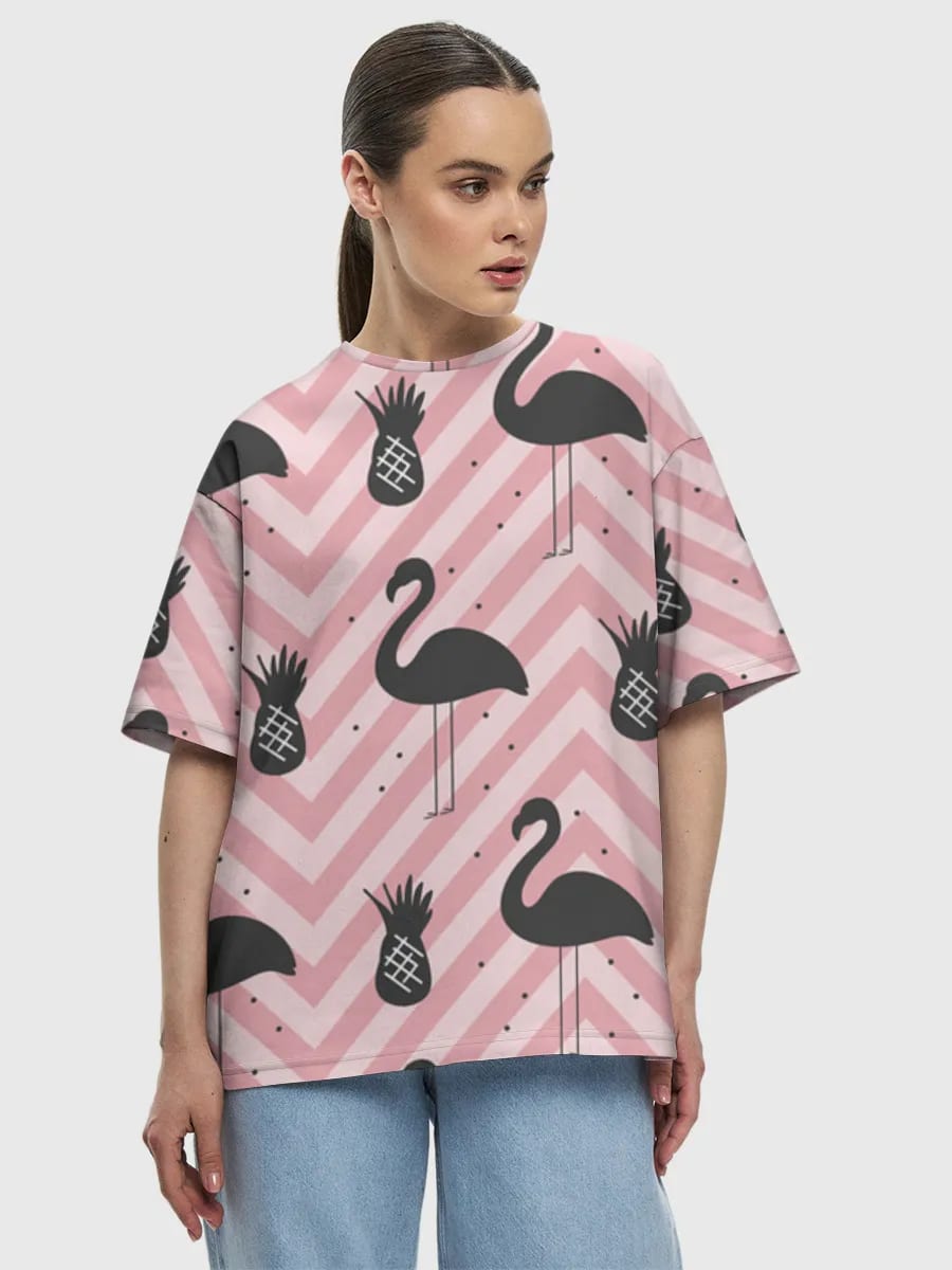 Flamingos und Ananas