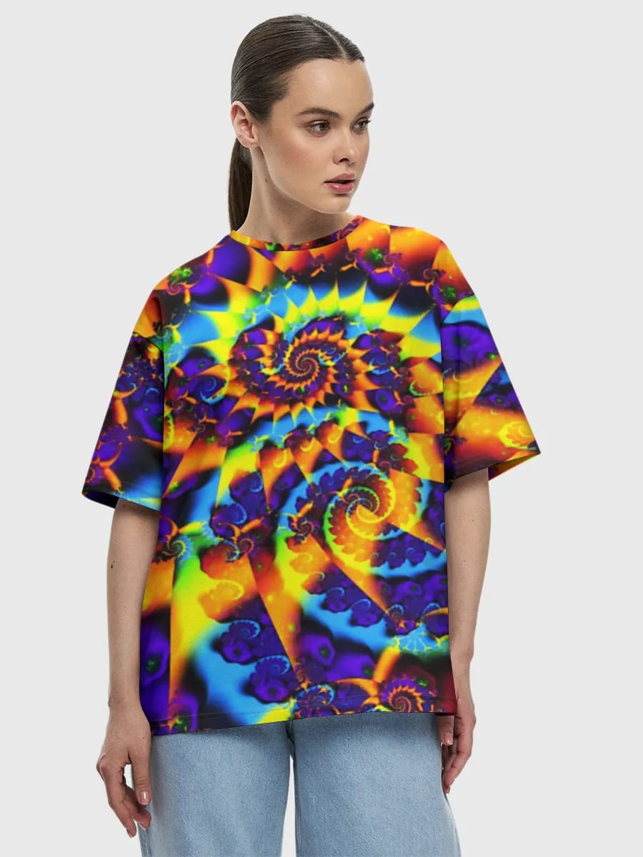Neon Fractal Spiral