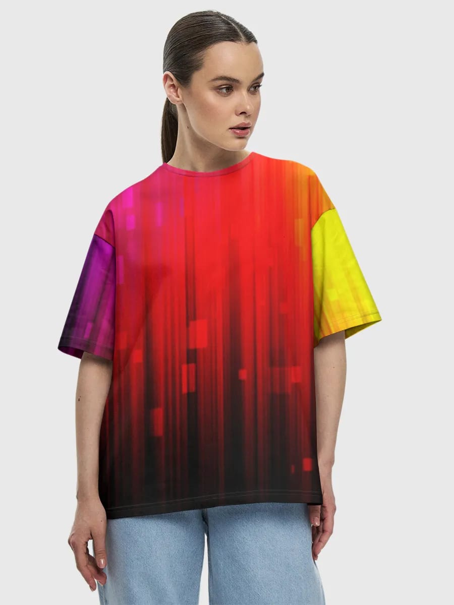 Neon Rainbow Light Beams