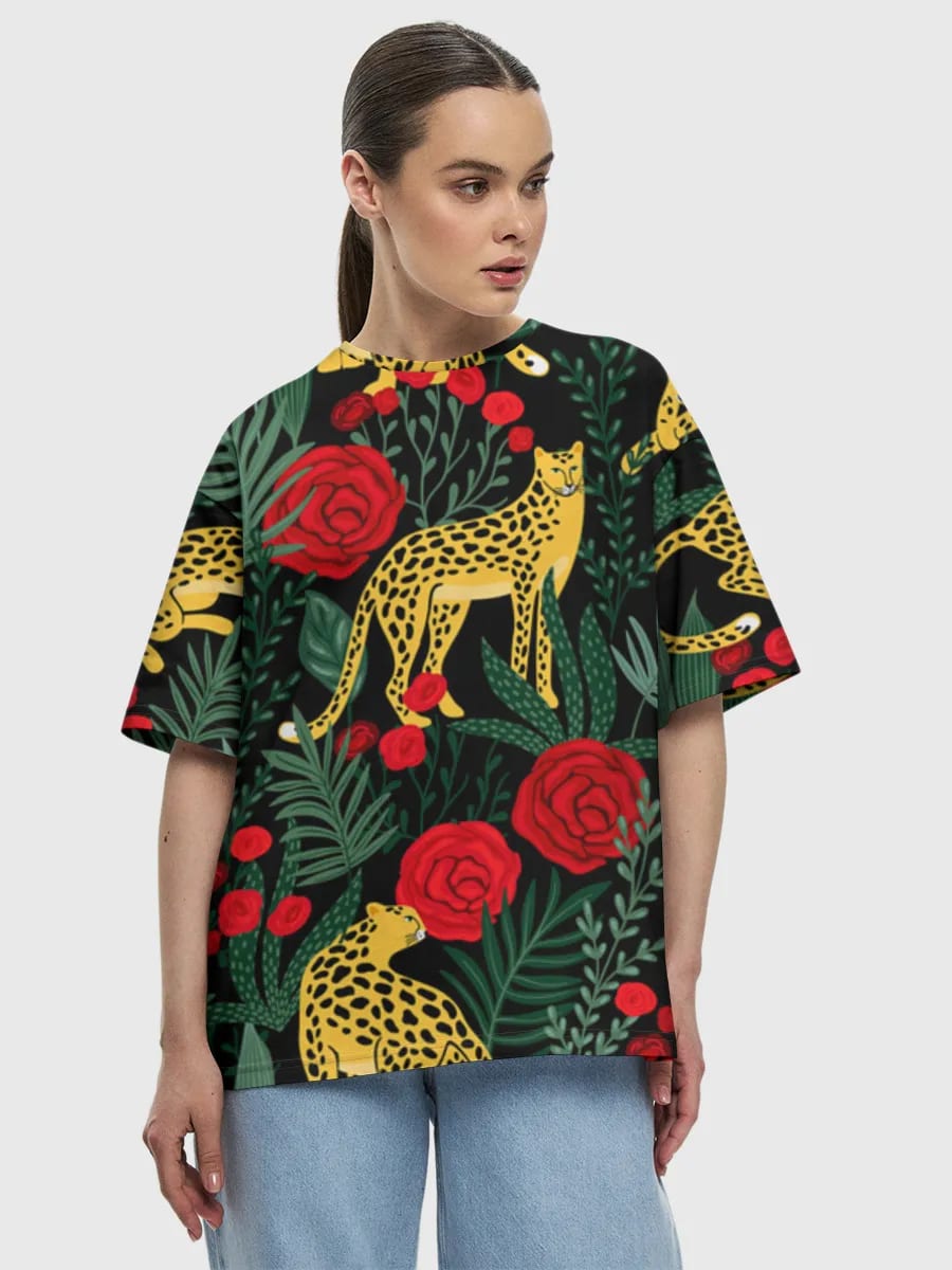 Leopards And Red Roses
