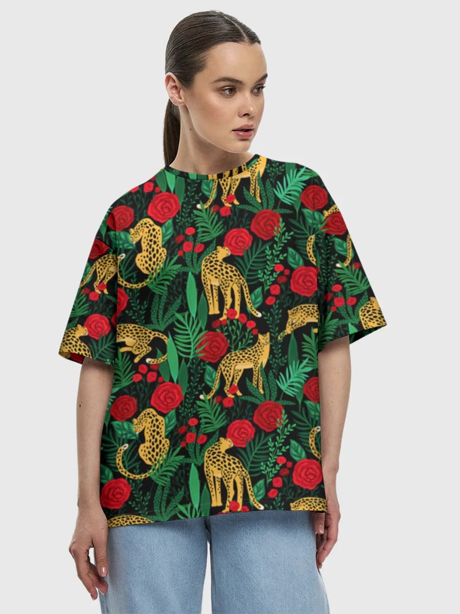 Leopards And Red Roses