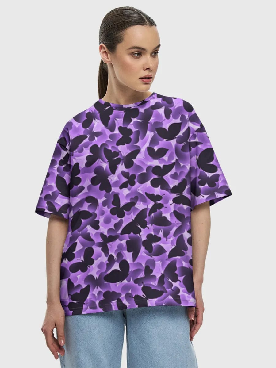 Purple Butterfly Silhouettes