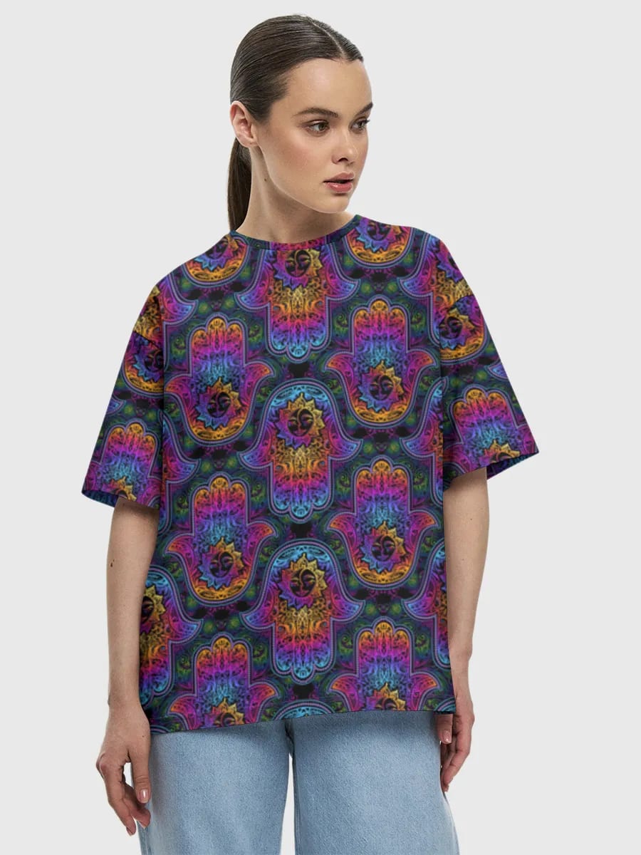 Psychedelic Rainbow Hamsa