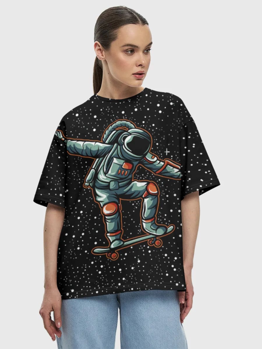 Astronavt Kosmosda Skateboardda