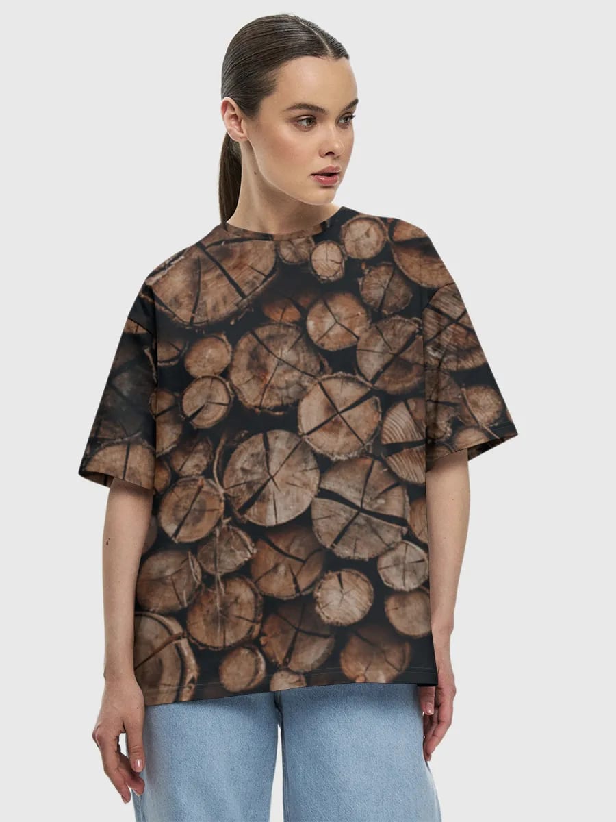 Stacked Firewood Logs