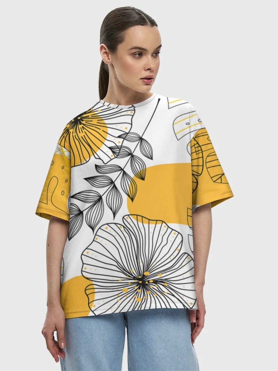 Abstract Monstera Line Art