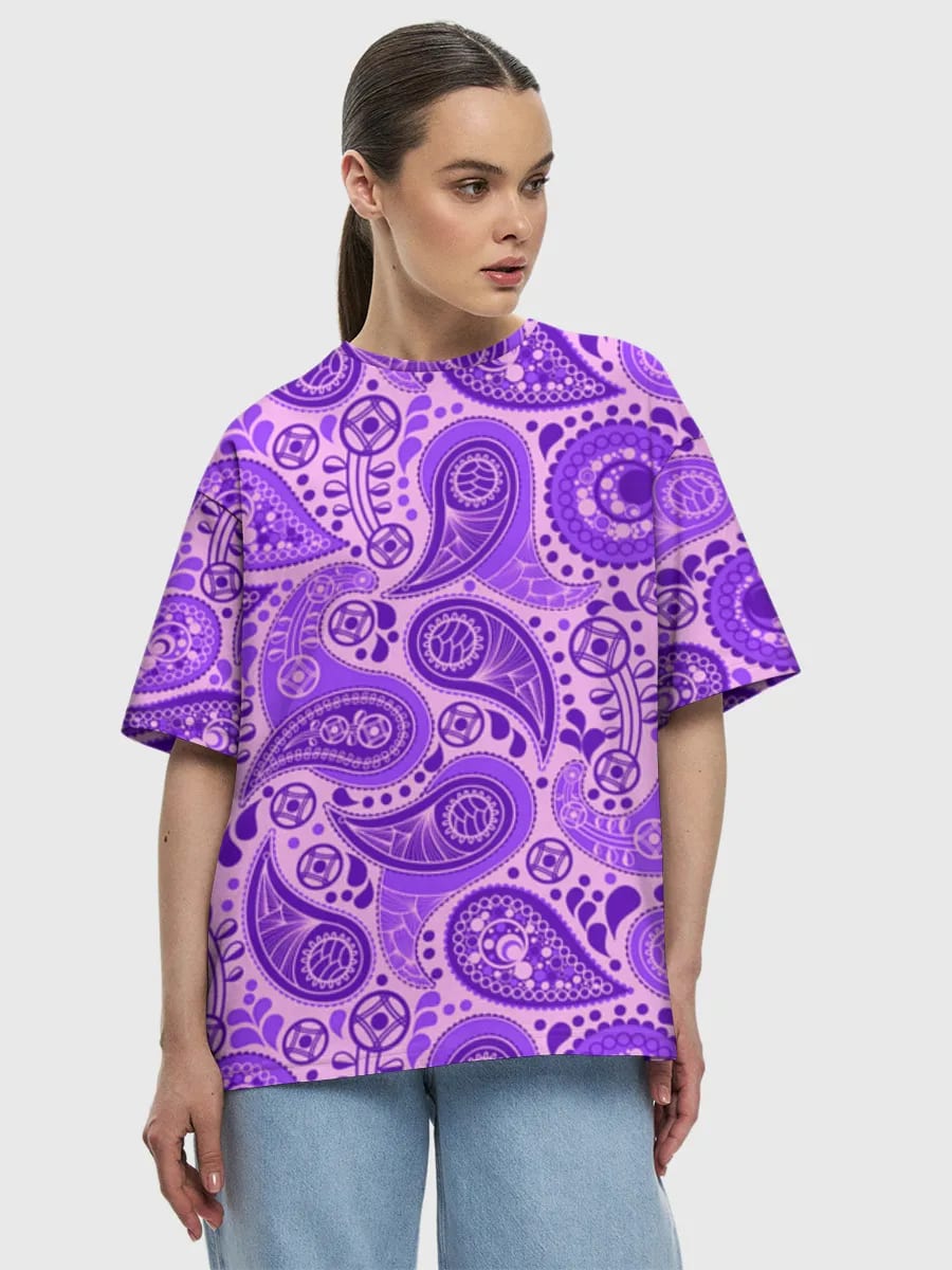 Purple Paisley Bandana Art