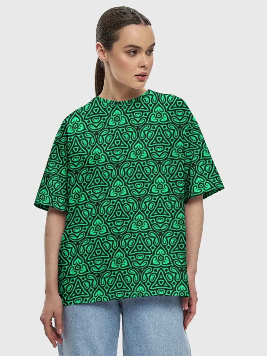 Teal Trippy Geometry