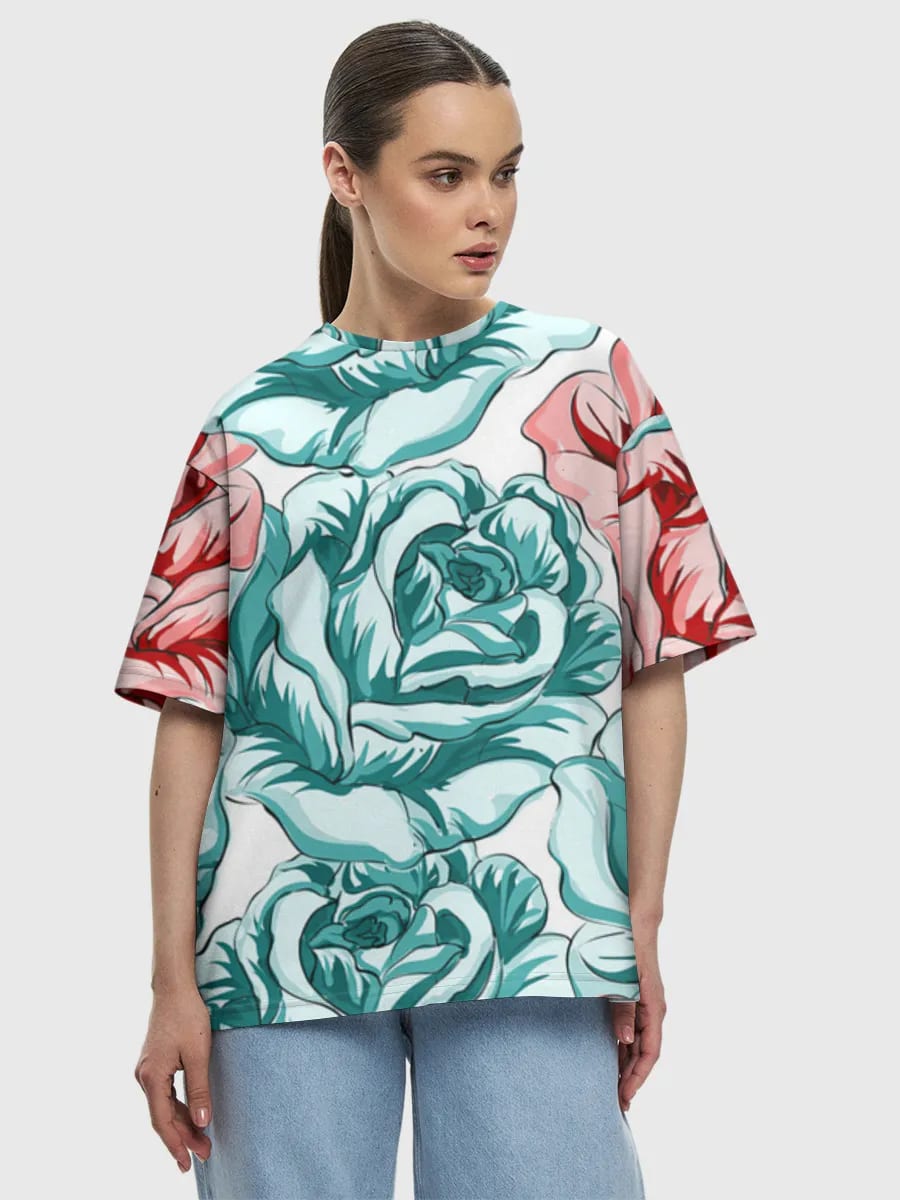 Teal And Pink Roses