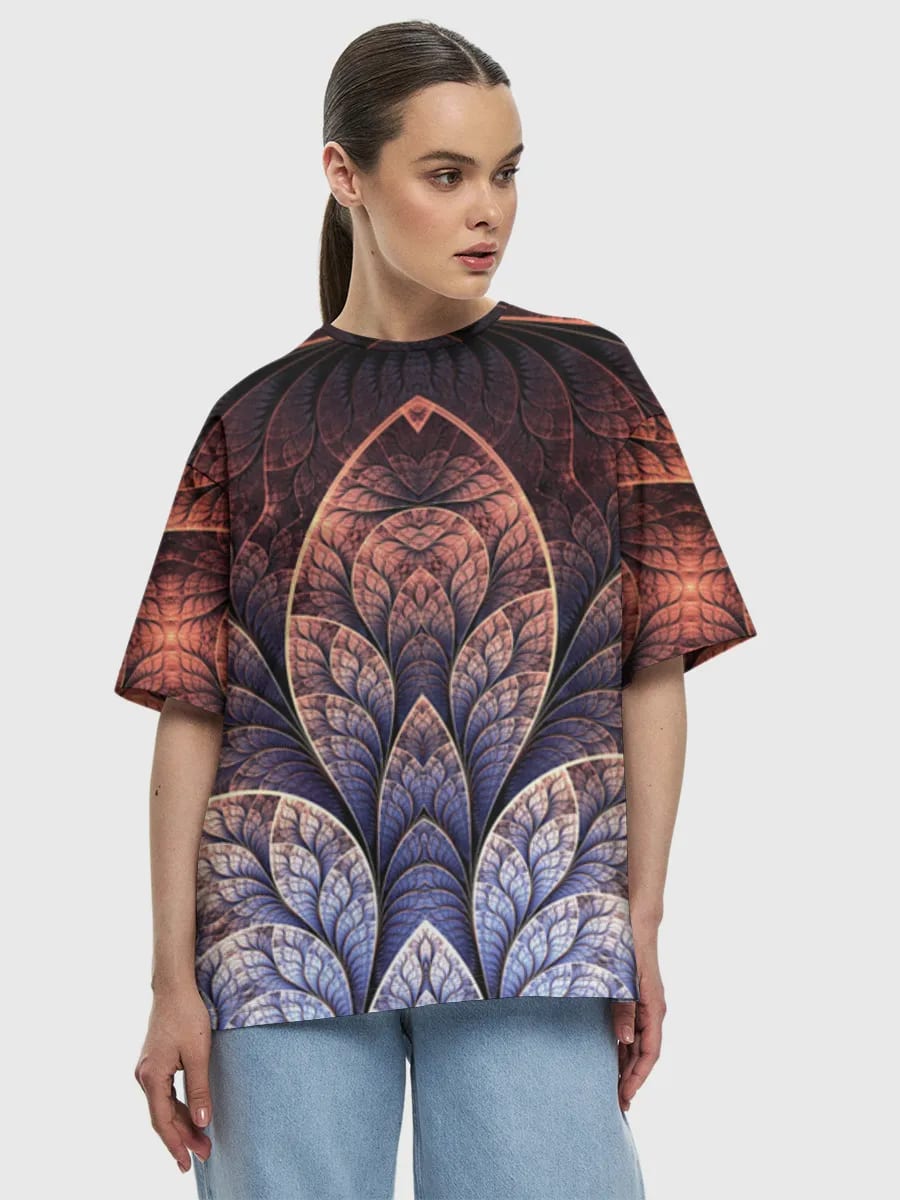 Symmetric Fractal Feather Bloom