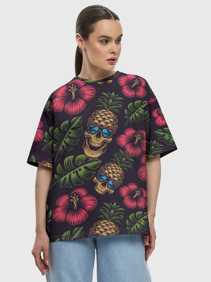 Tropical Pineapple Skull Vibes