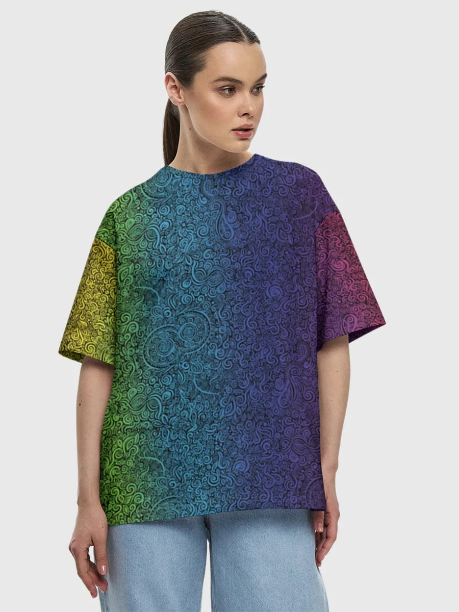 Rainbow Swirl Doodle Art