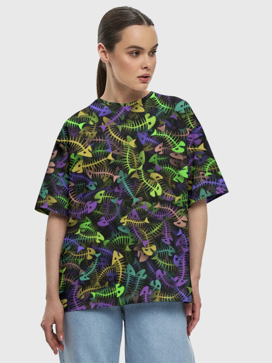 Neon Fischskelette