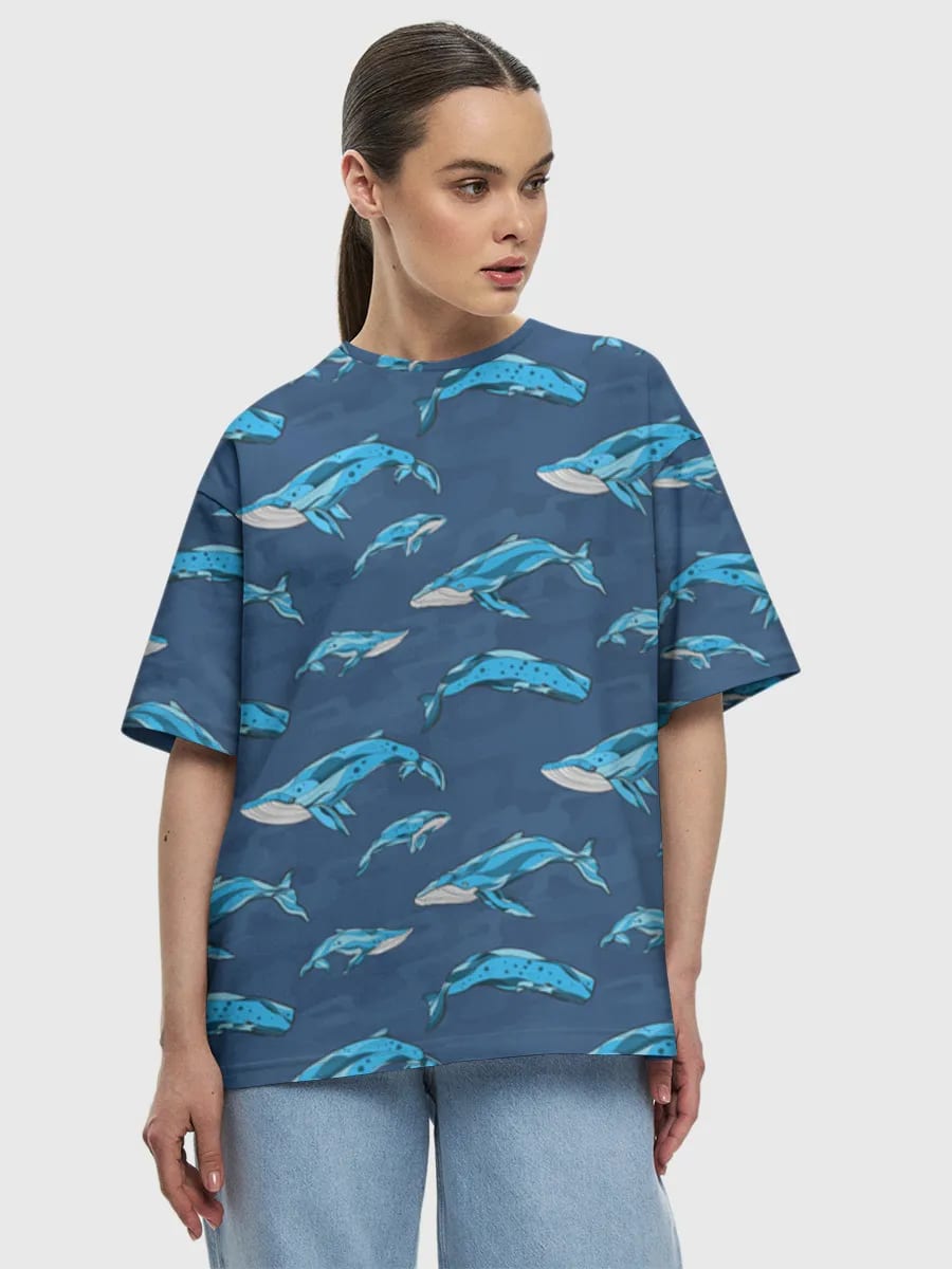 Blaue Wale im Ozean