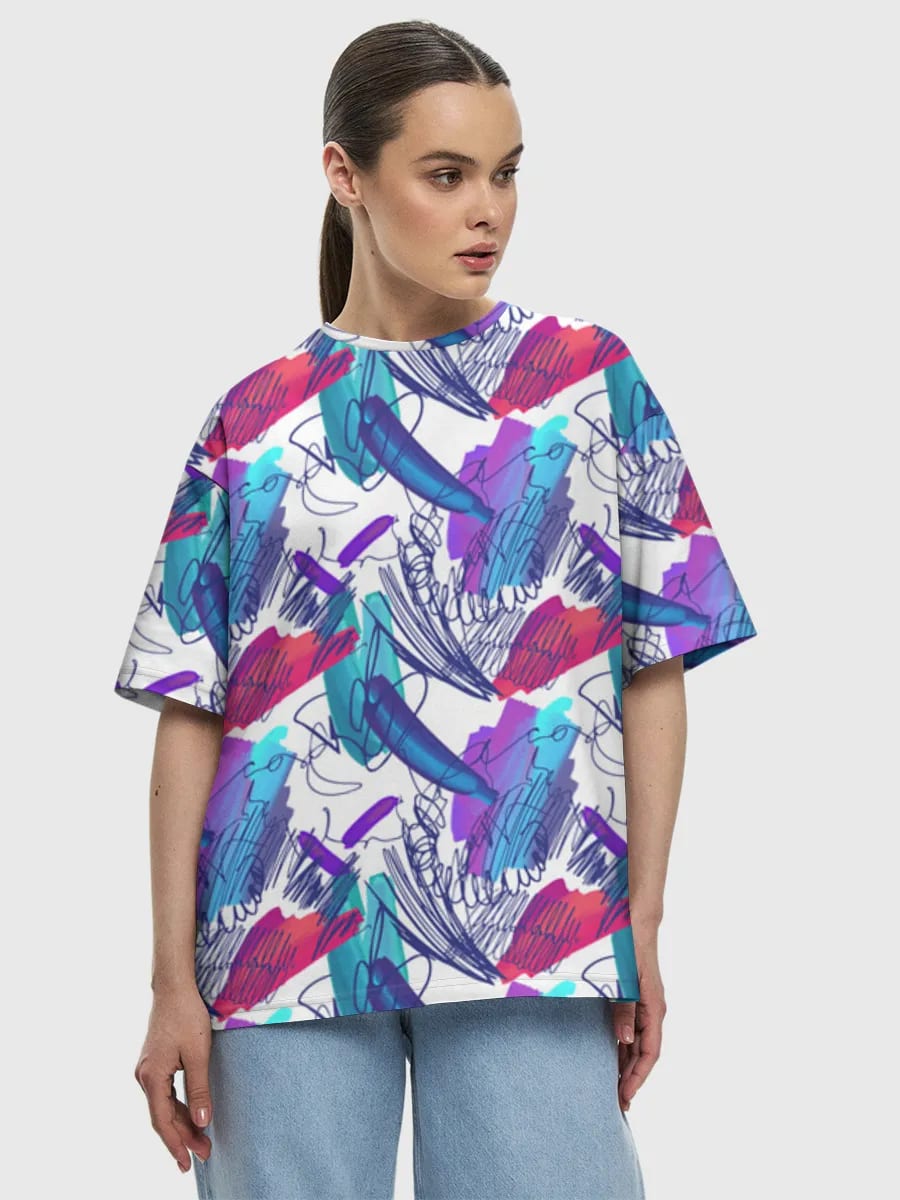 Neon Abstrakte Pinselstriche