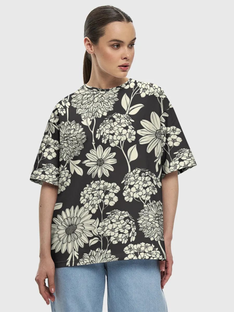 Monochrome Floral Line Art